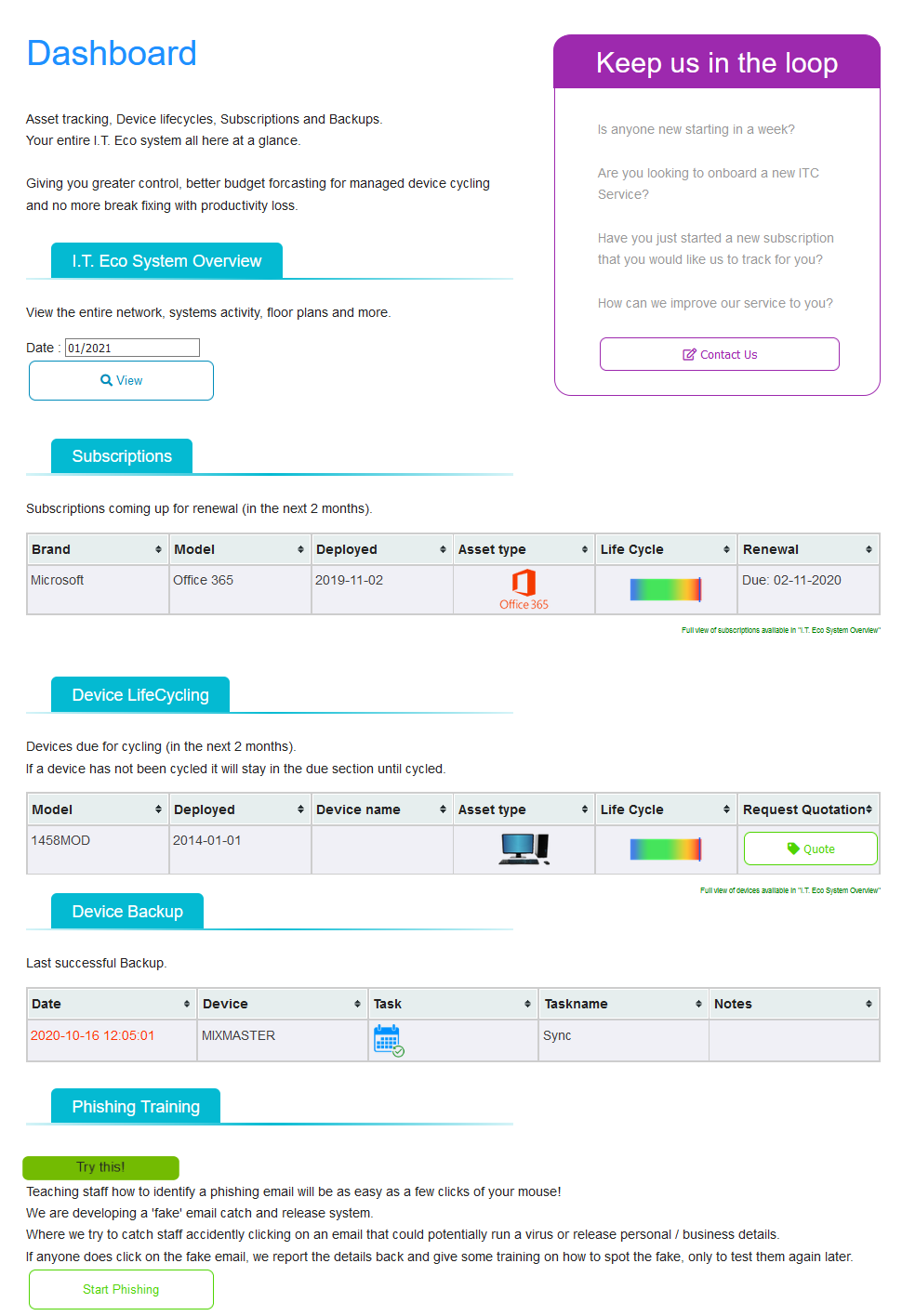 navada dashboard